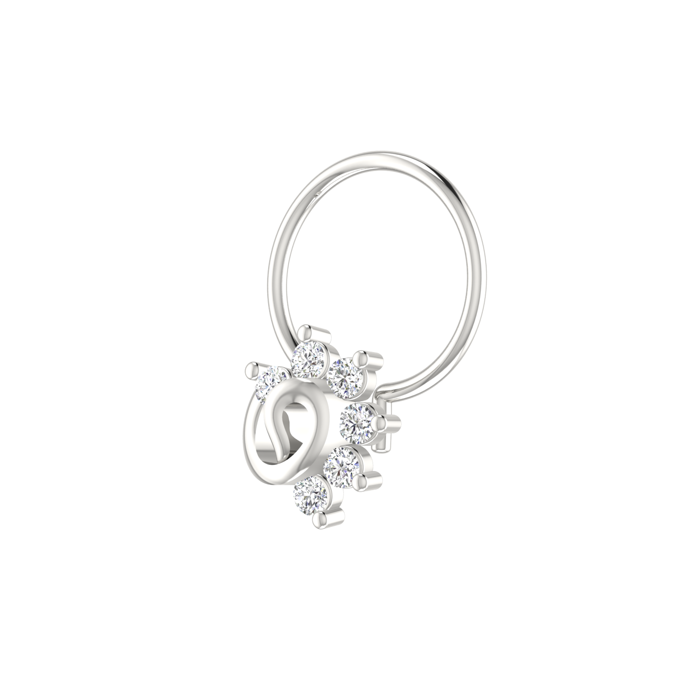 14K Gold Eternal Knot Design 0.09ct Lab Grown Diamond Nose Pin