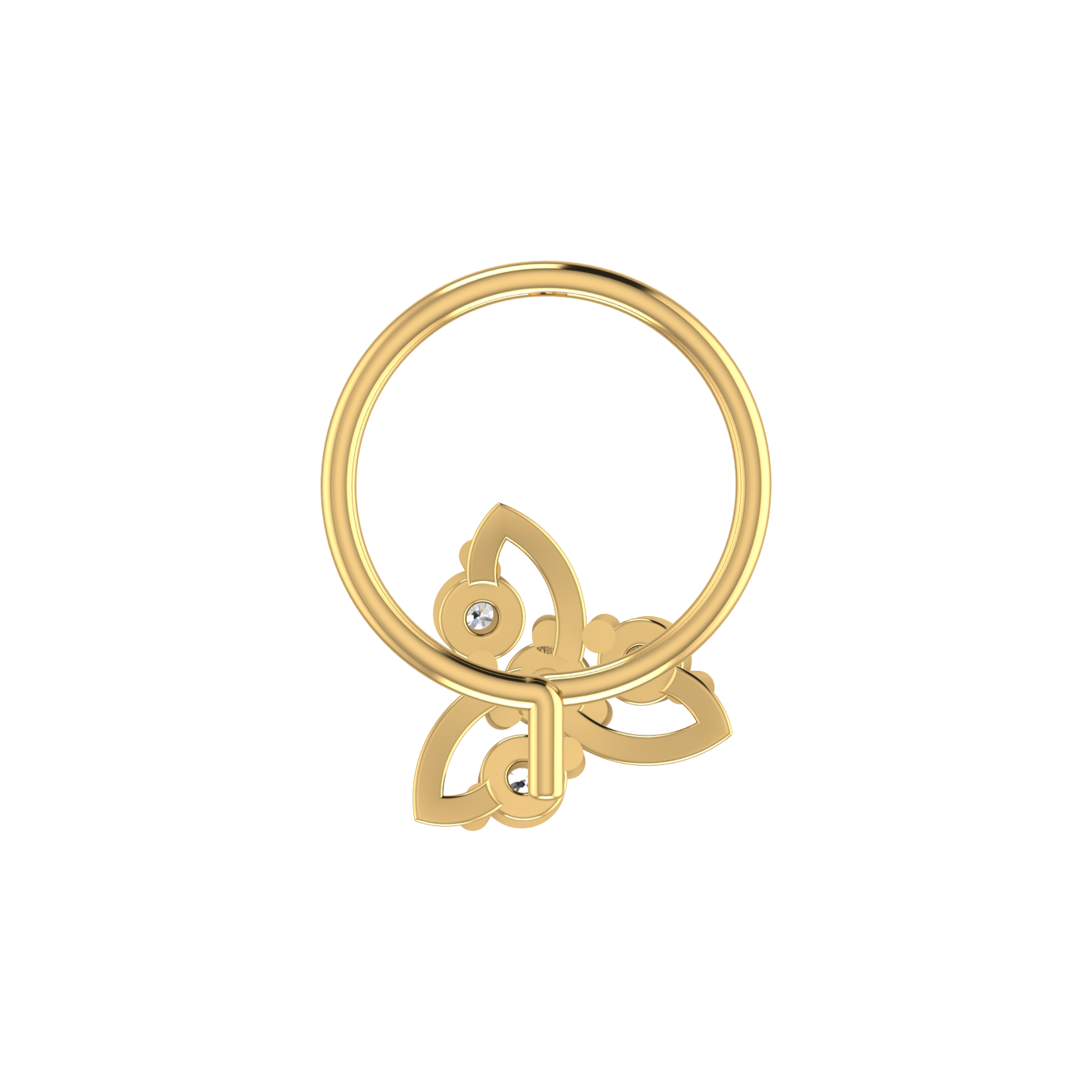 Petal Prism Design 0.08ct Lab Grown Diamond Nose Pin