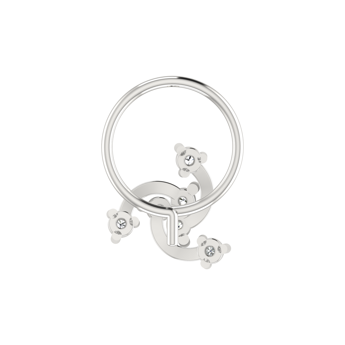 Dazzling Orbit Design 0.1ct Lab Grown Diamond Nose Pin