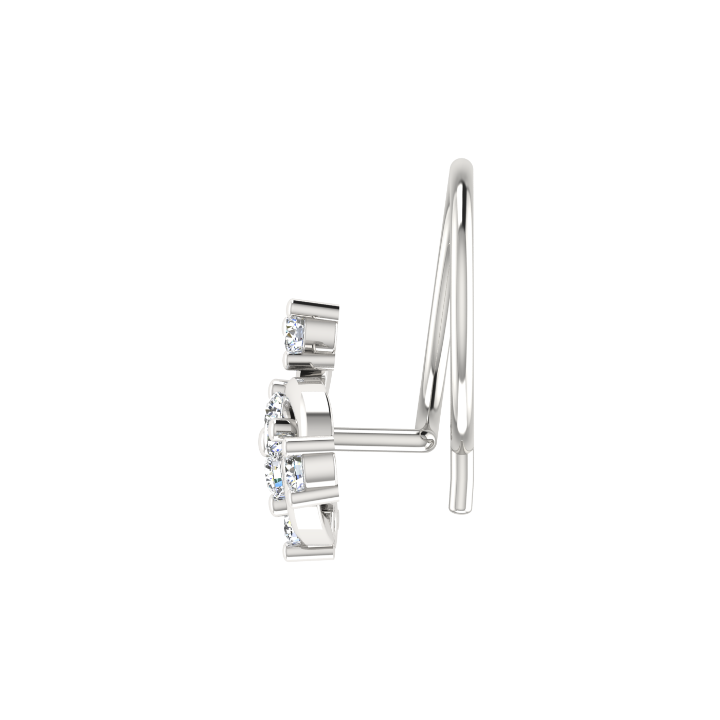 Dazzling Orbit Design 0.1ct Lab Grown Diamond Nose Pin