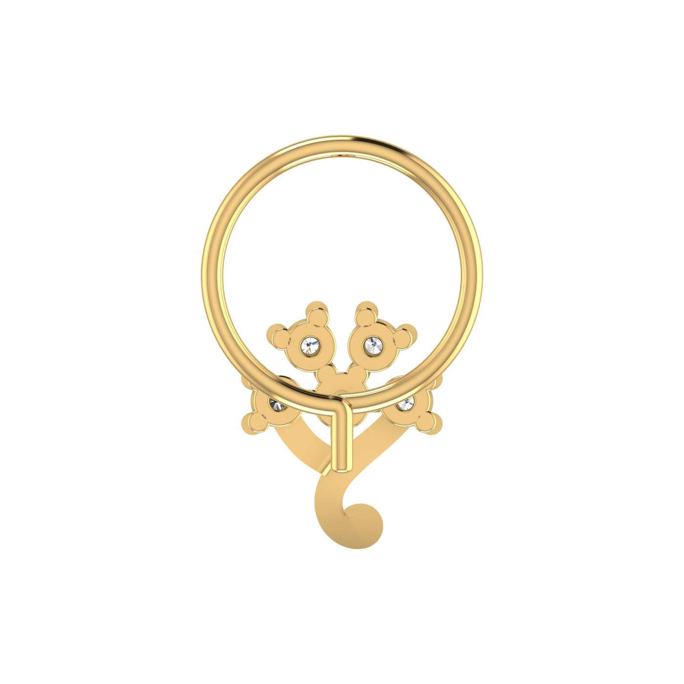 Delicate 0.097 Ct Diamond Nose Pin | HI Color | VS-SI Clarity | Timeless Beauty.