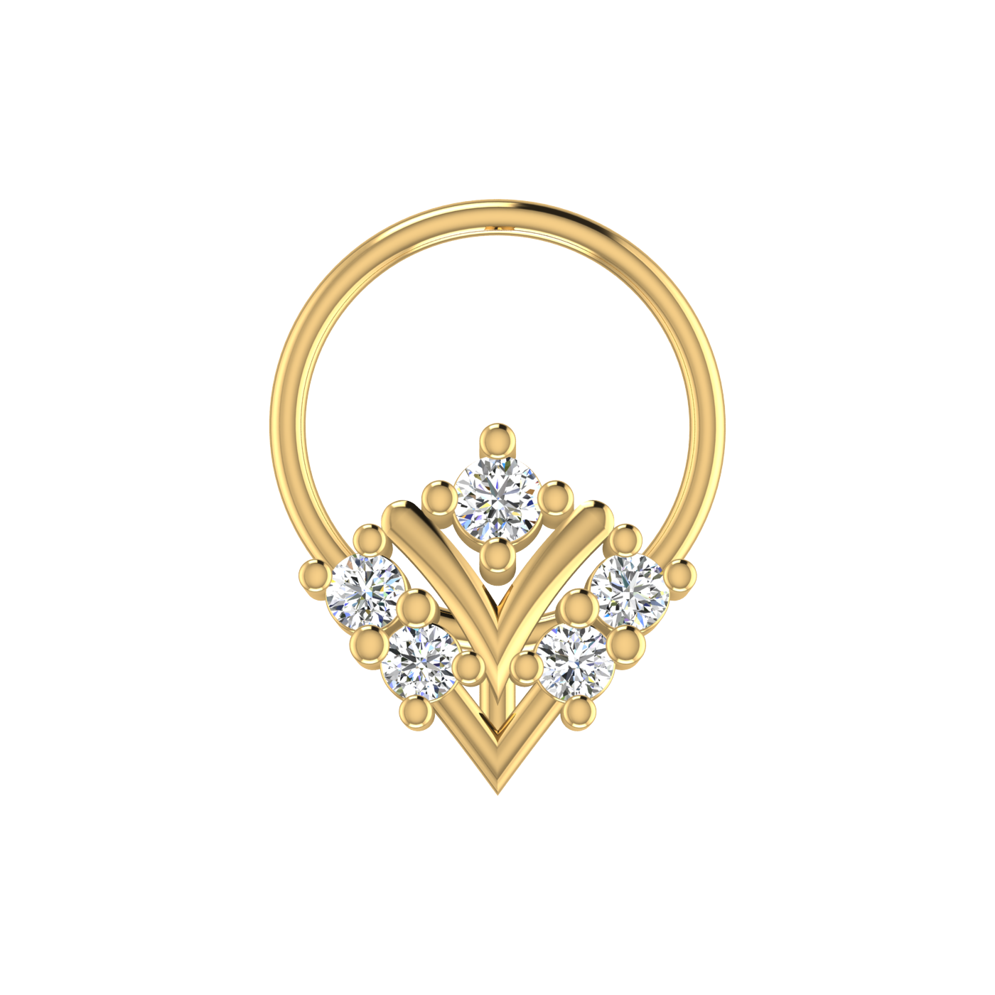 Delicate 0.09 Ct Diamond Nose Pin | HI Color | VS-SI Clarity | Timeless Beauty.