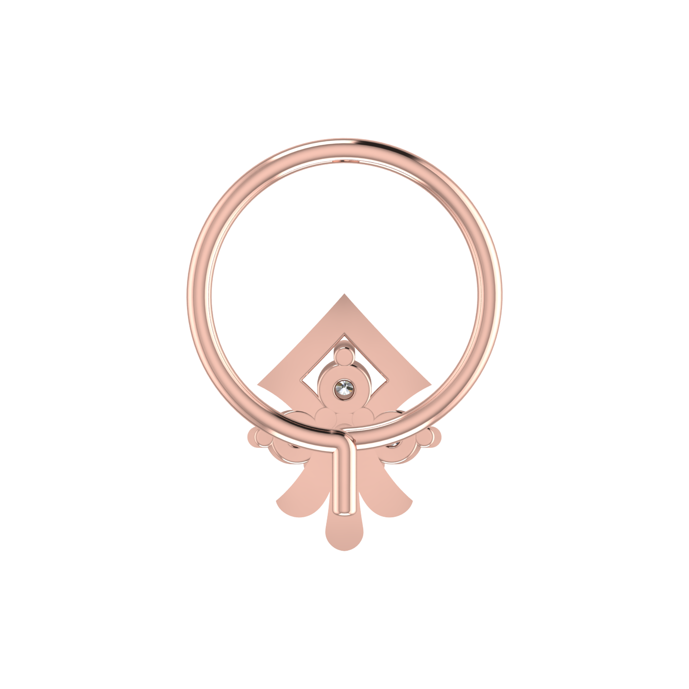 Majestic Prism Design 0.06ct Lab Grown Diamond Nose Pin