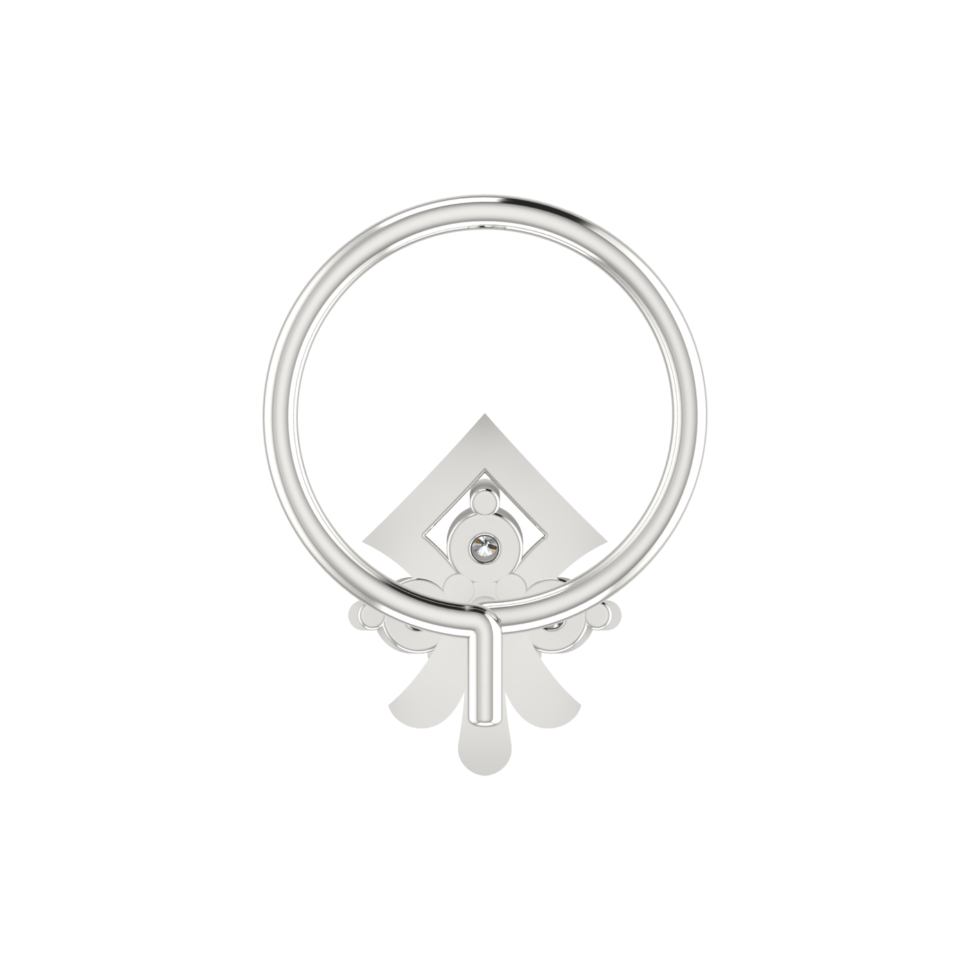Majestic Prism Design 0.06ct Lab Grown Diamond Nose Pin