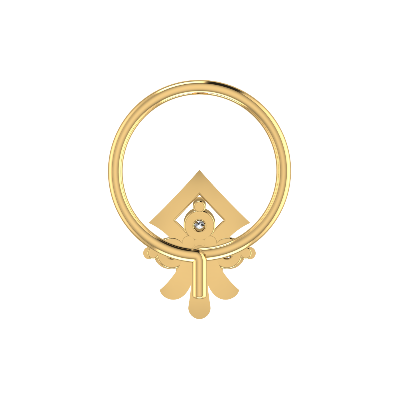 Majestic Prism Design 0.06ct Lab Grown Diamond Nose Pin