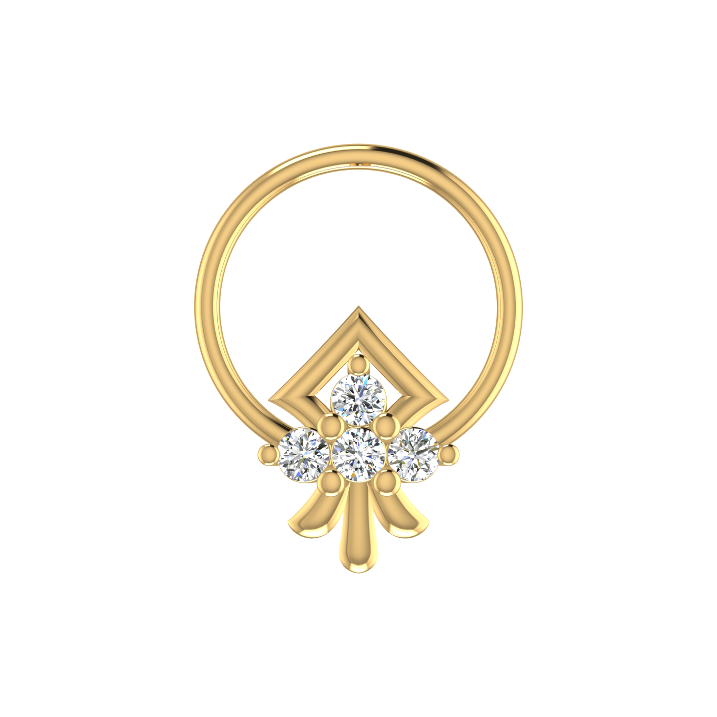 Delicate 0.06 Ct Diamond Nose Pin | HI Color | VS-SI Clarity | Timeless Beauty.