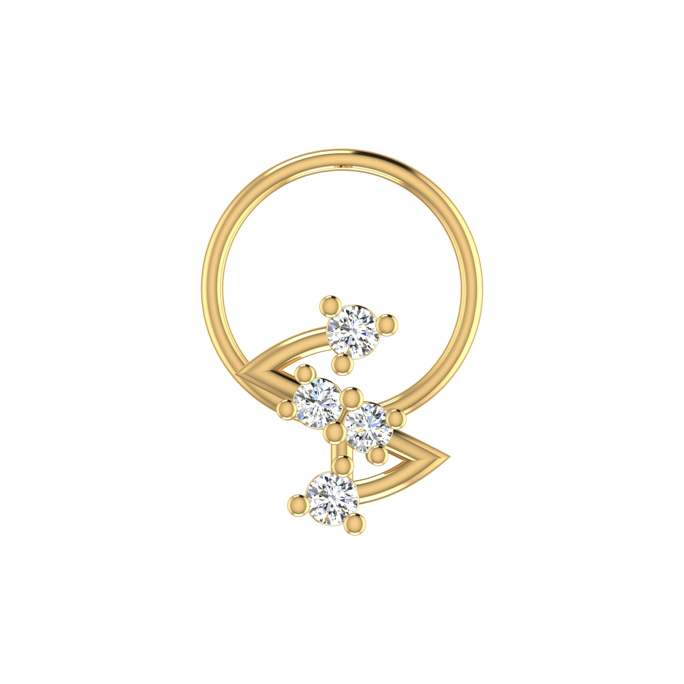 Delicate 0.07 Ct Diamond Nose Pin | HI Color | VS-SI Clarity | Timeless Beauty.