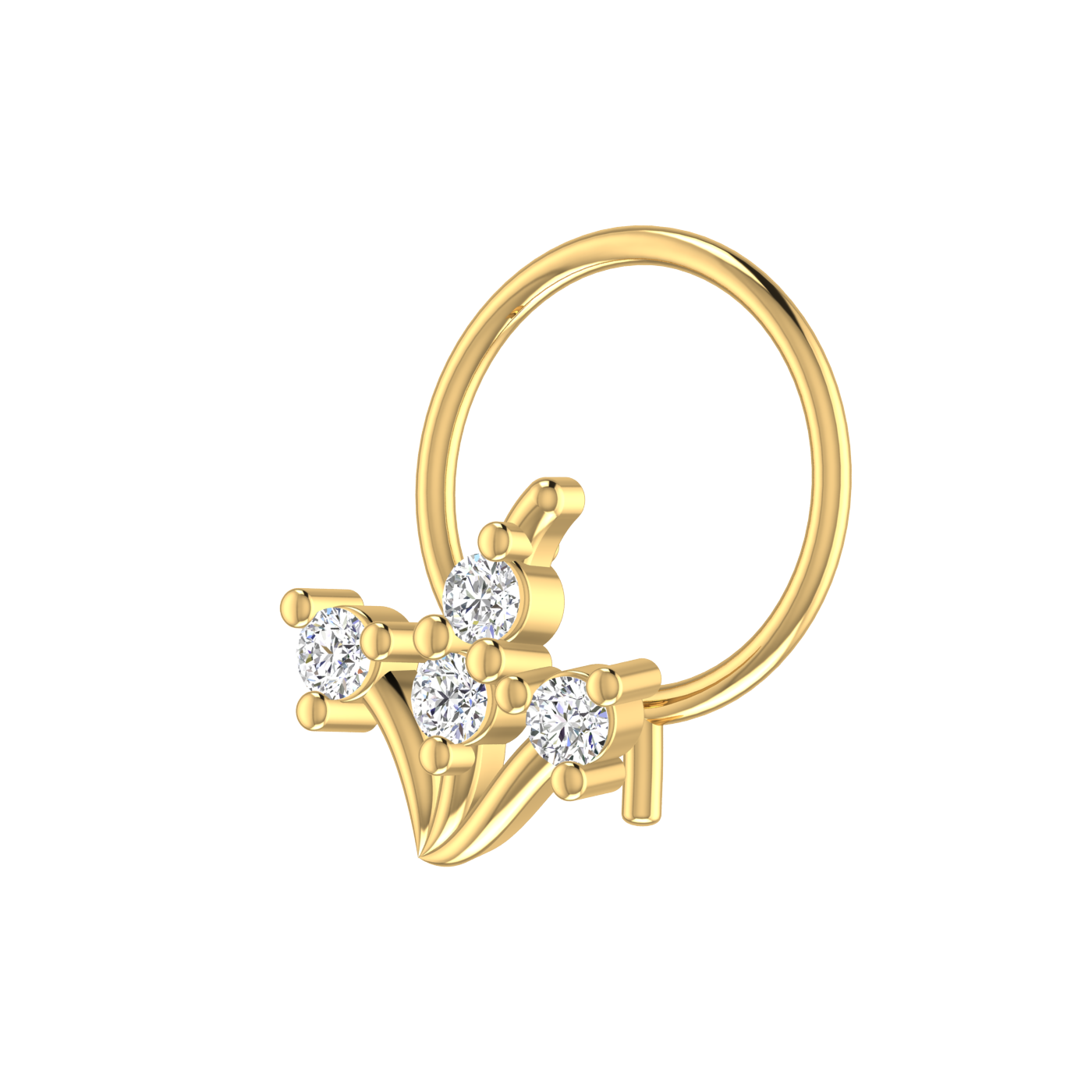 Delicate 0.08 Ct Diamond Nose Pin | HI Color | VS-SI Clarity | Timeless Beauty.