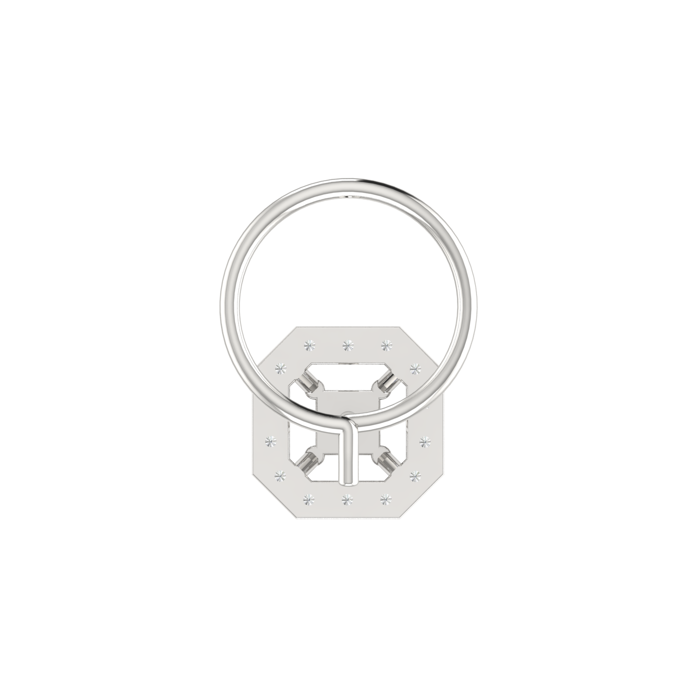 Cluster Square Halo 0.11 Ct Lab Grown Nose Pin