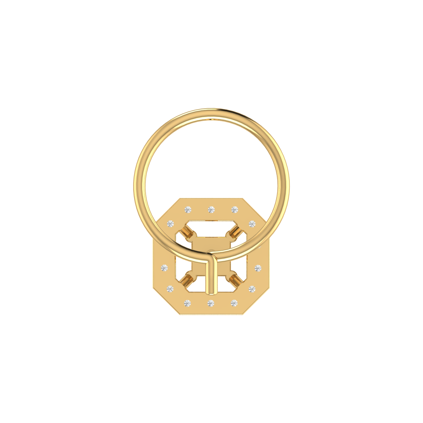 Cluster Square Halo 0.11 Ct Lab Grown Nose Pin