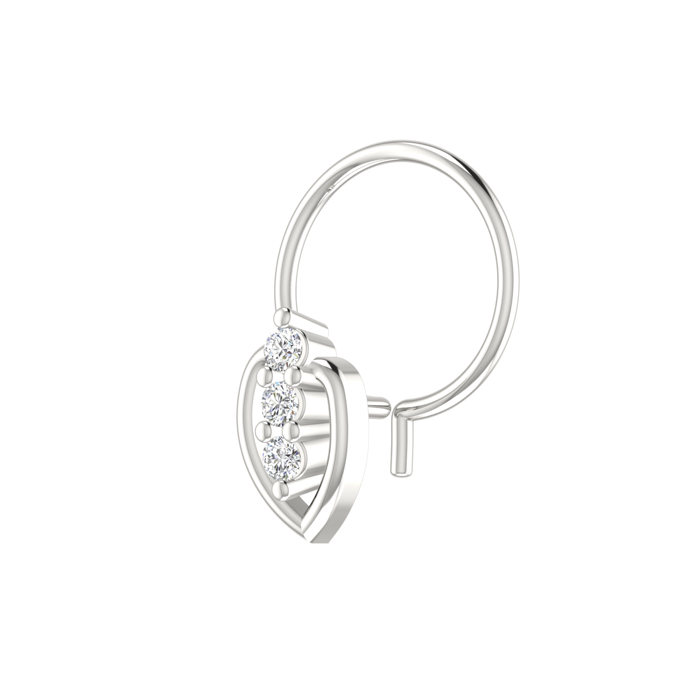 Delicate 0.04 Ct Diamond Nose Pin | HI Color | VS-SI Clarity | Timeless Beauty.