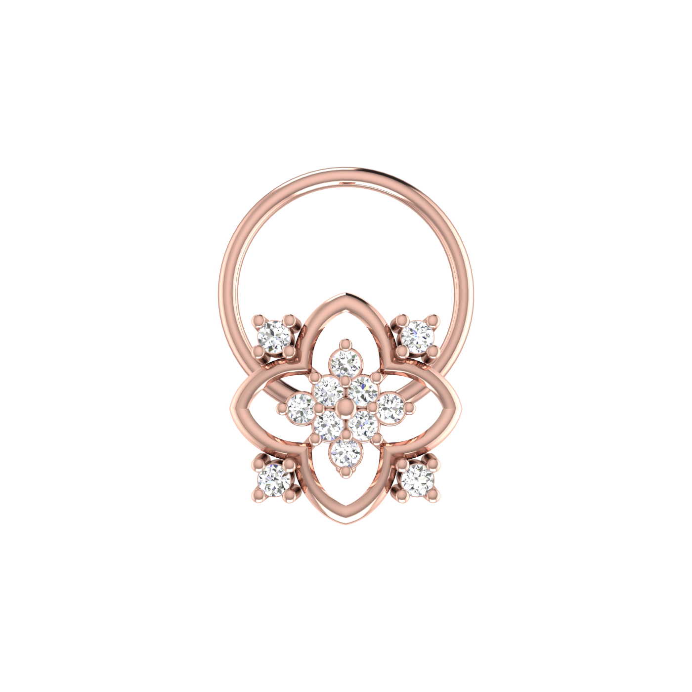 0.05 Carat Natural Diamond Nose Pin - HI Color, VS-SI Clarity.