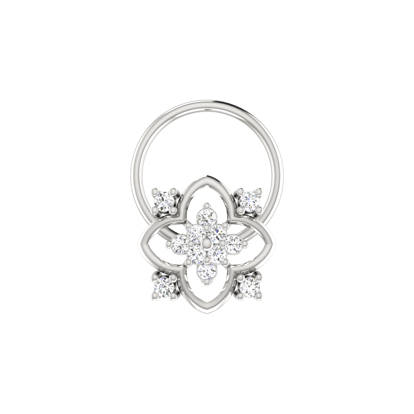 0.05 Carat Natural Diamond Nose Pin - HI Color, VS-SI Clarity.