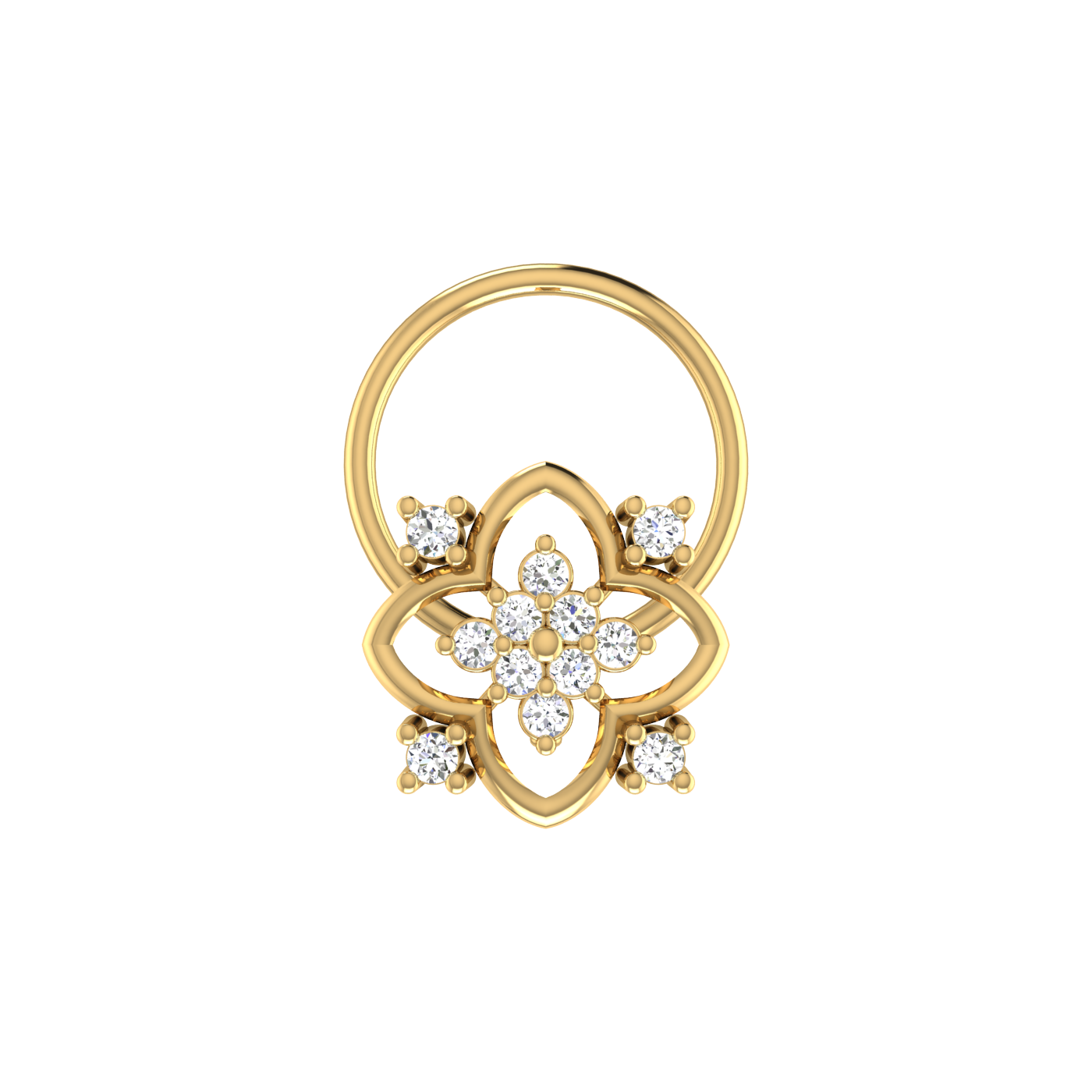 0.05 Carat Natural Diamond Nose Pin - HI Color, VS-SI Clarity.