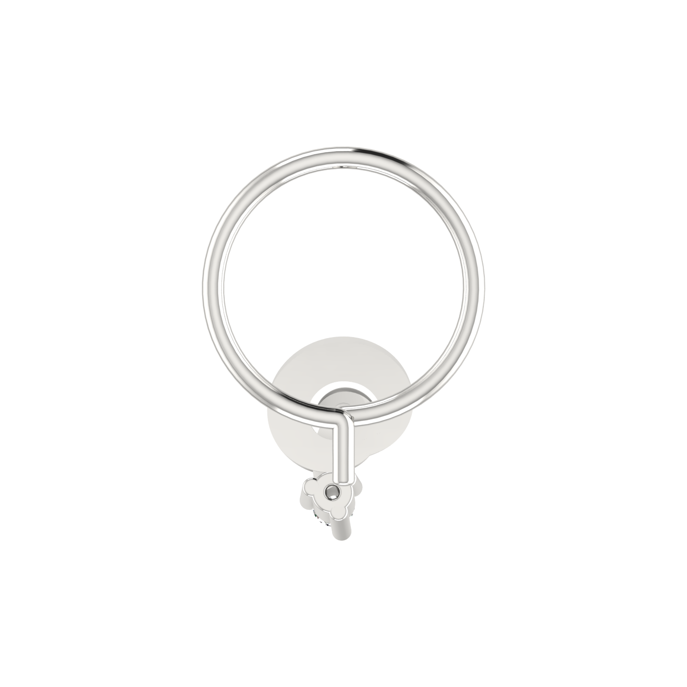 14K Gold Twist of Elegance Design 0.03ct Natural Diamond Nose Pin