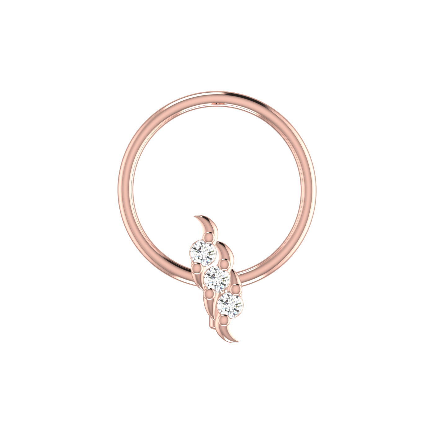 0.024 Carat Lab Grown Diamond Nose Pin – DEF/VVS-VS.