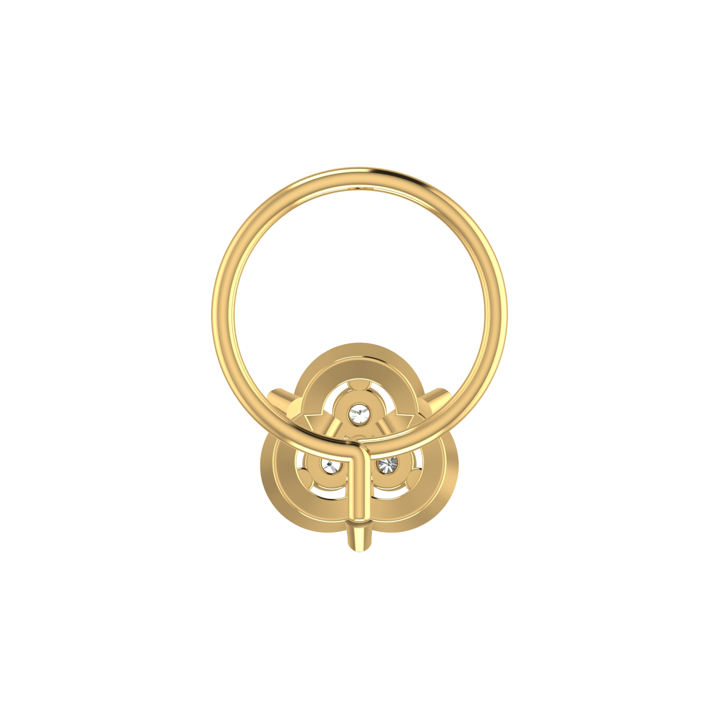0.054 Carat Lab Grown Diamond Floral Nose Pin.