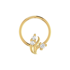 0.035 Carat Lab Grown Diamond Floral Nose Pin