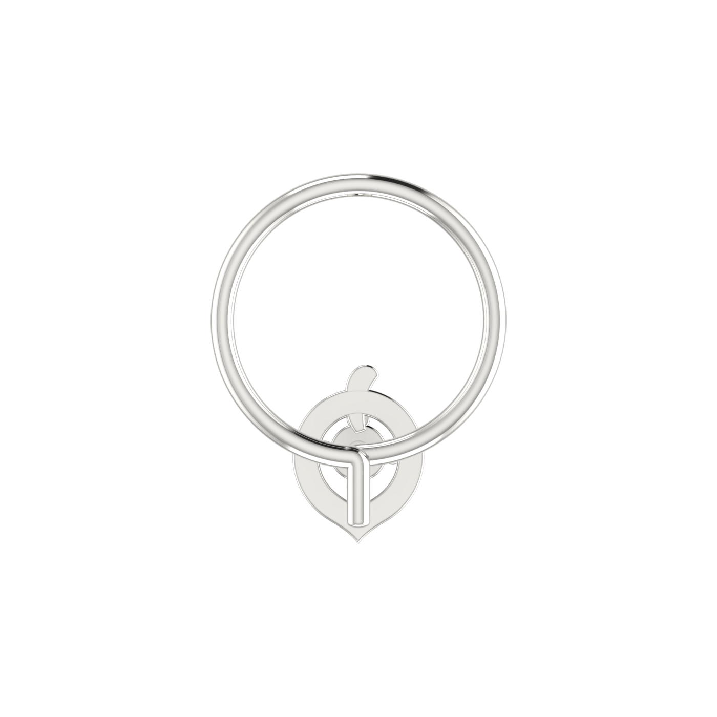 14K Gold Hoop or Circular  0.02ct Natural Diamond Nose Pin