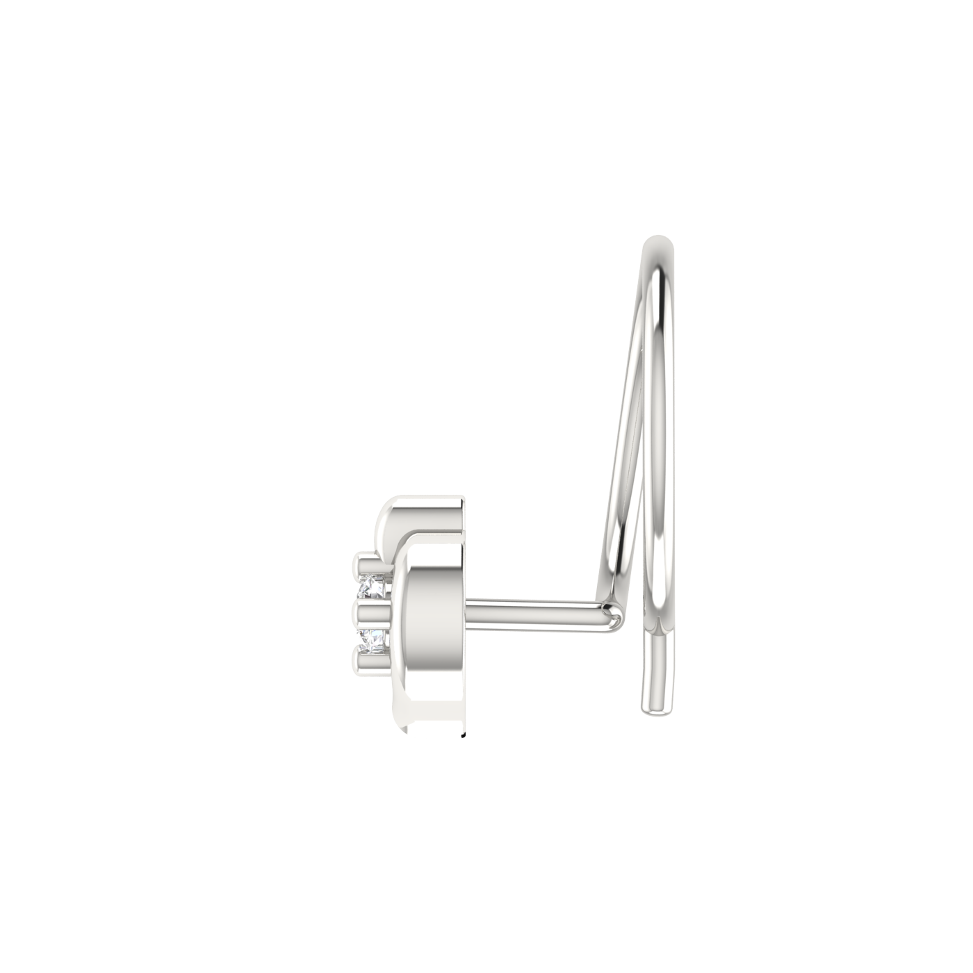 0.02 Carat Lab Grown Diamond Solitaire Nose Pin.