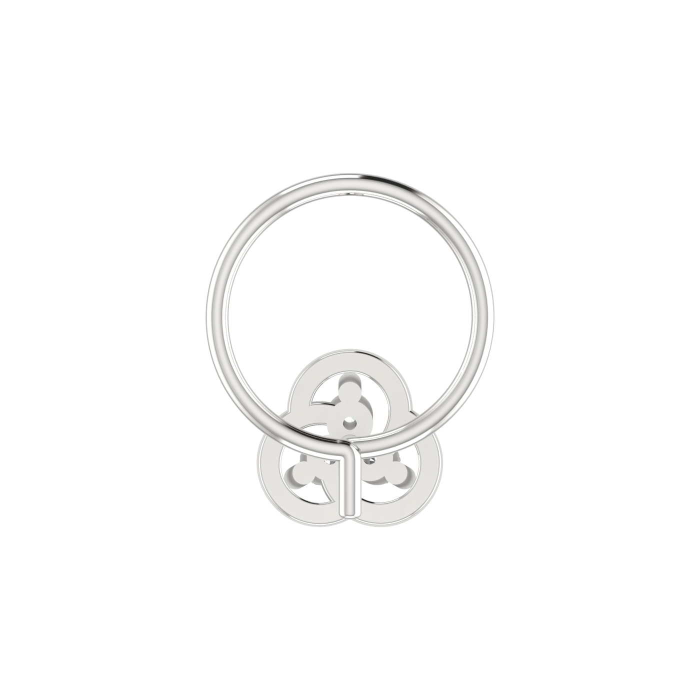 14K Gold Cluster-Set Design 0.038ct Natural Diamond Nose Pin