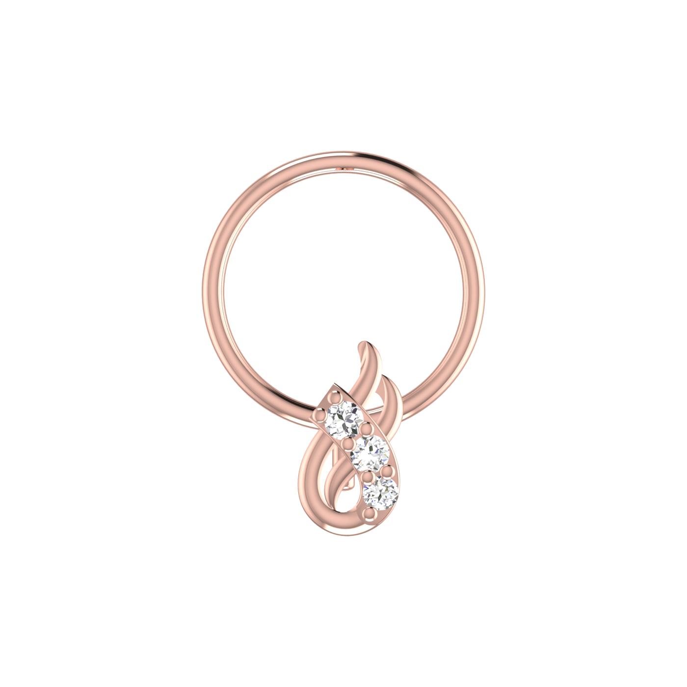 Minimalist 0.022 Carat Lab Grown Diamond Nose Pin.