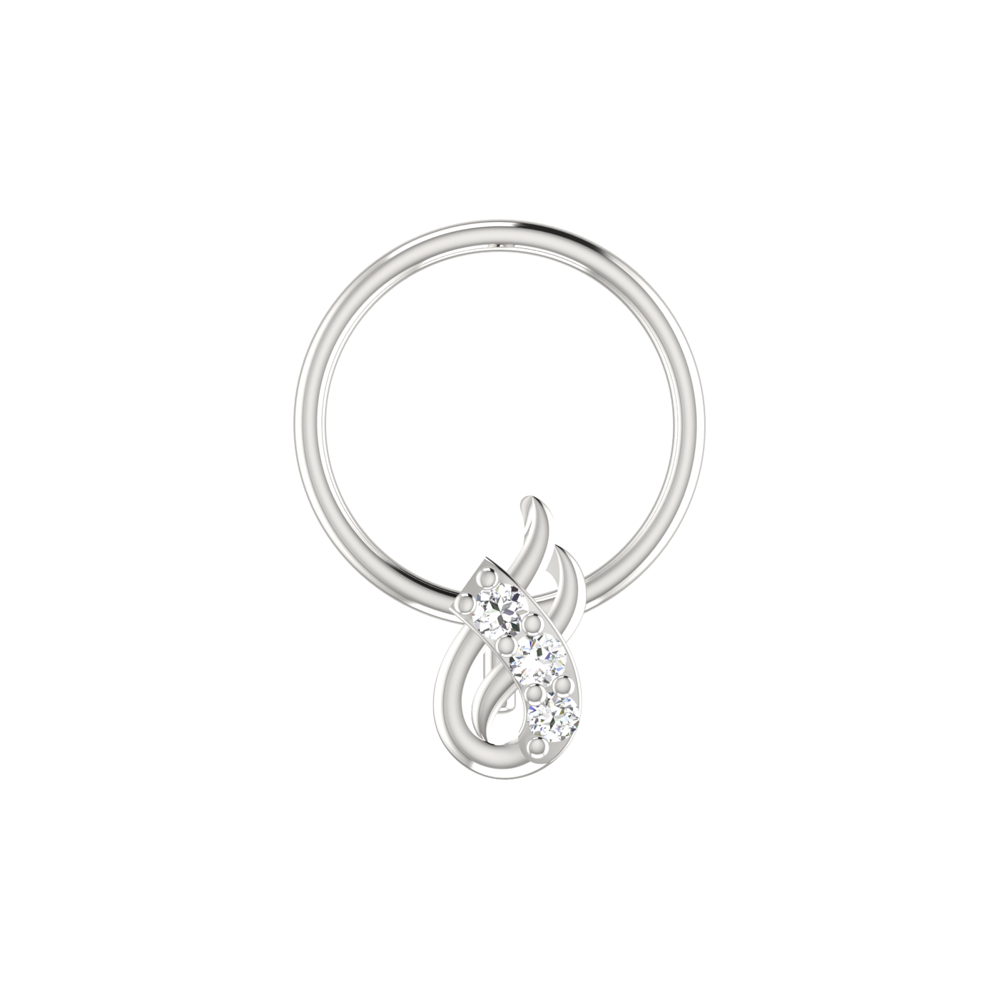 Minimalist 0.022 Carat Lab Grown Diamond Nose Pin.