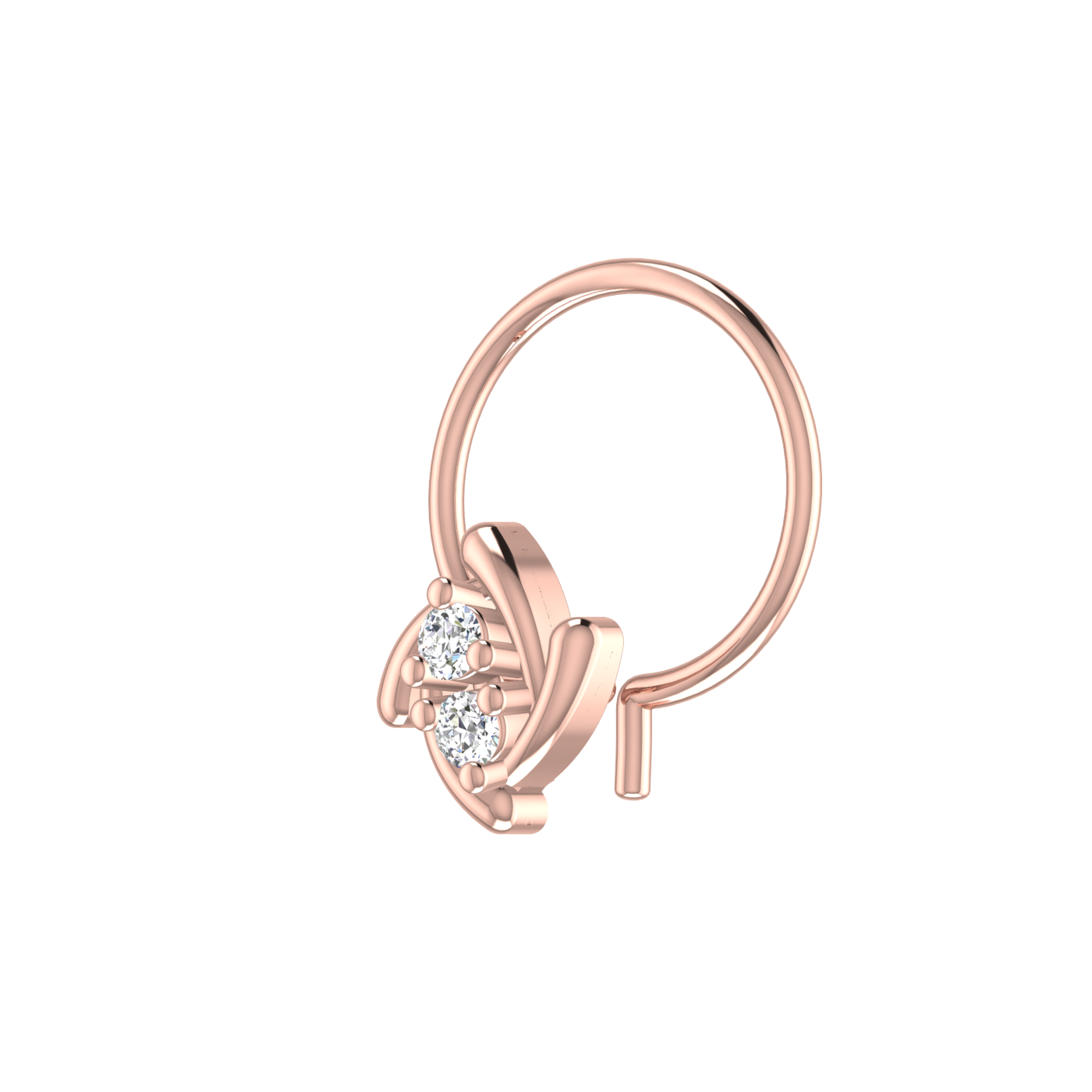Minimalist 0.03 Carat Lab Grown Diamond Nose Pin.