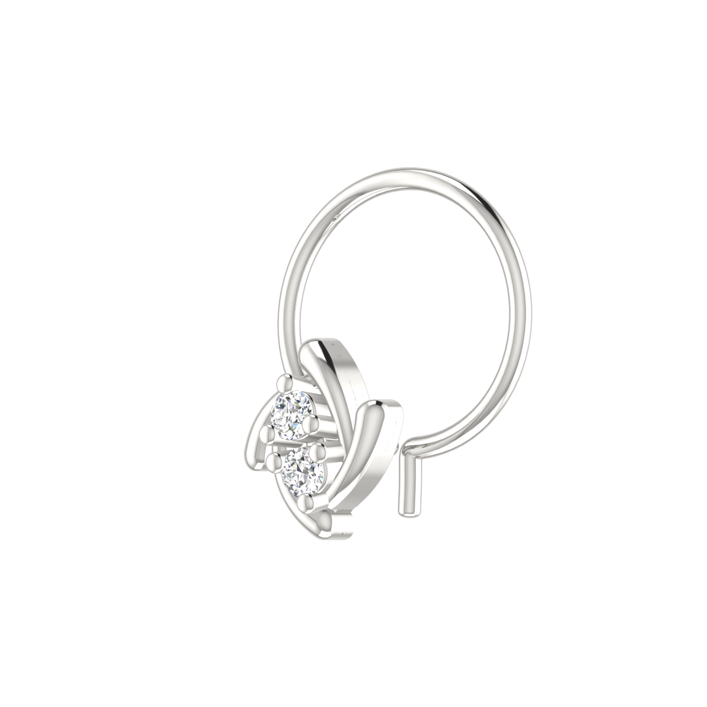 Minimalist 0.03 Carat Lab Grown Diamond Nose Pin.