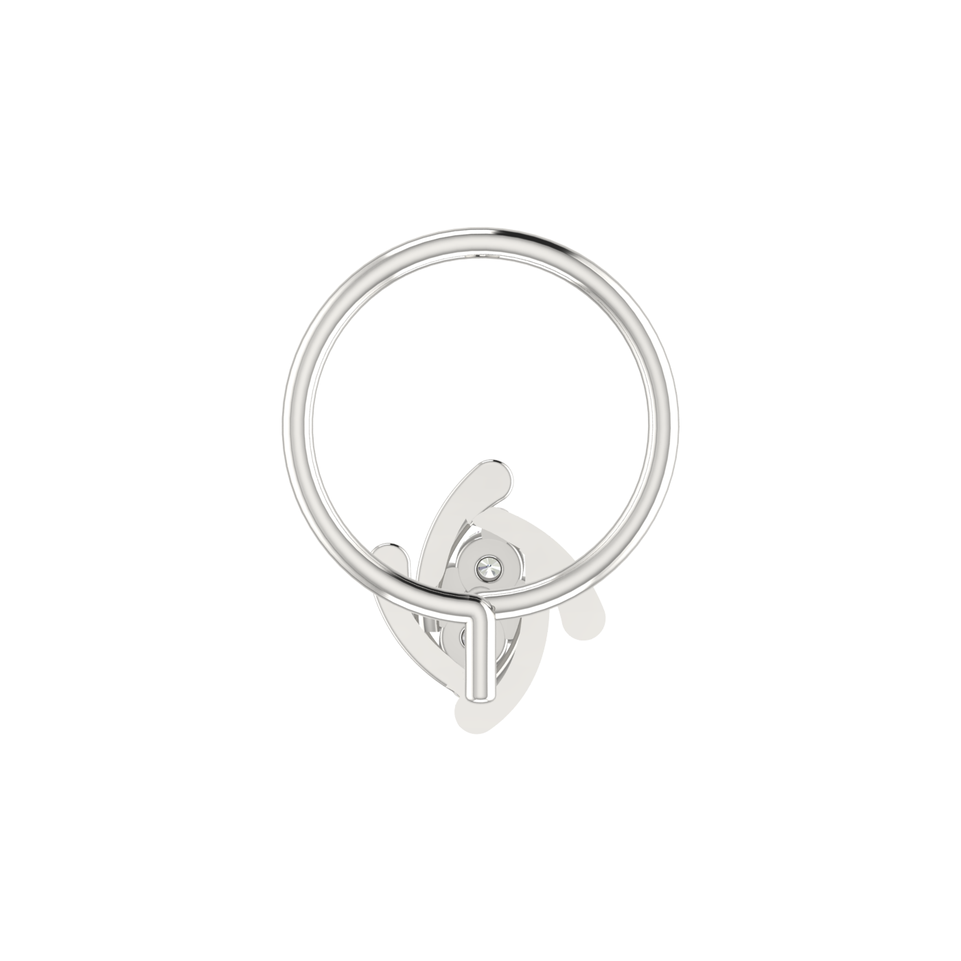 14K Gold swirl Design 0.03ct Natural Diamond Nose Pin