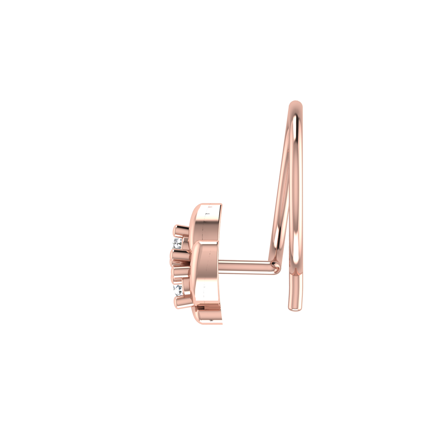 Minimalist 0.03 Carat Lab Grown Diamond Nose Pin.