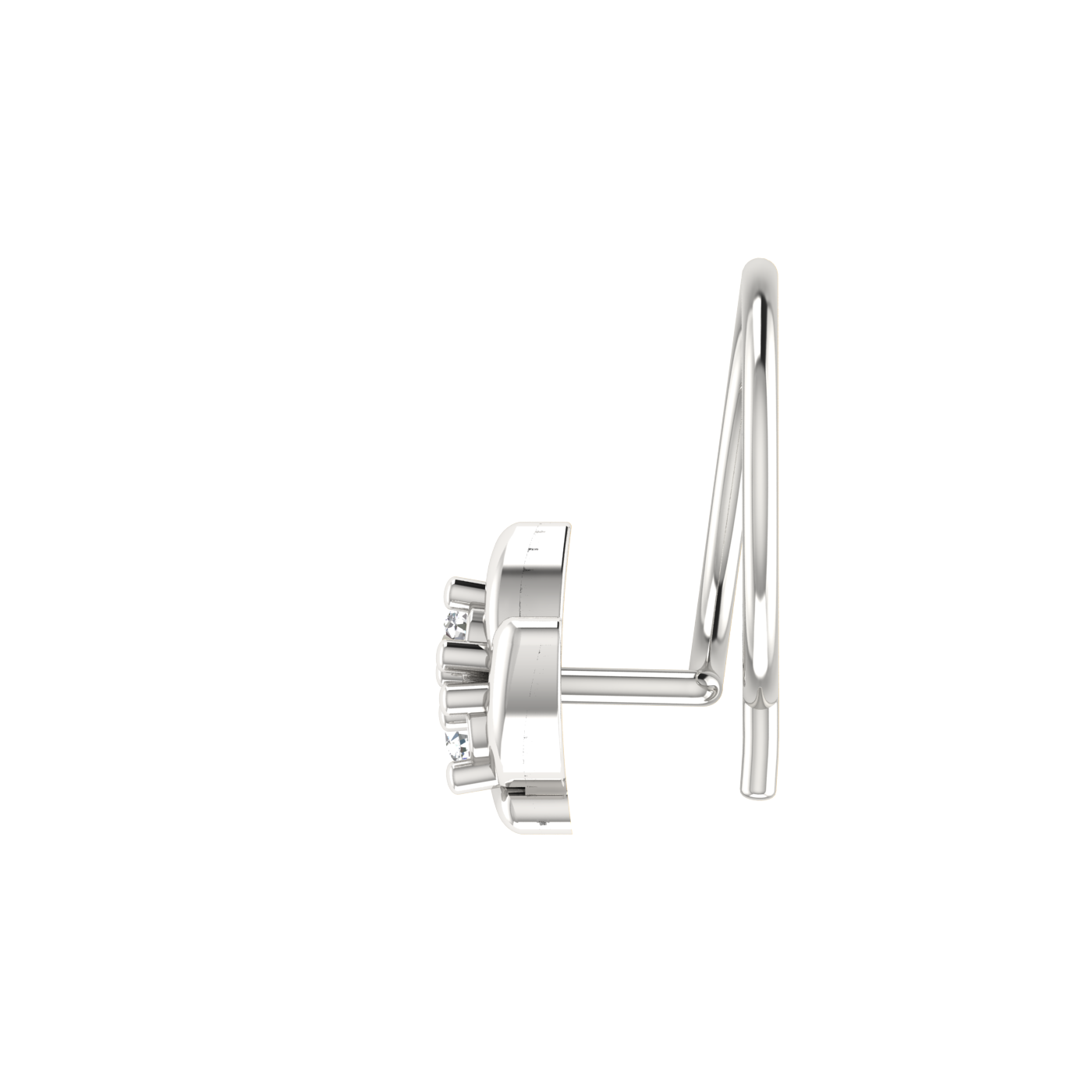 Minimalist 0.03 Carat Lab Grown Diamond Nose Pin.