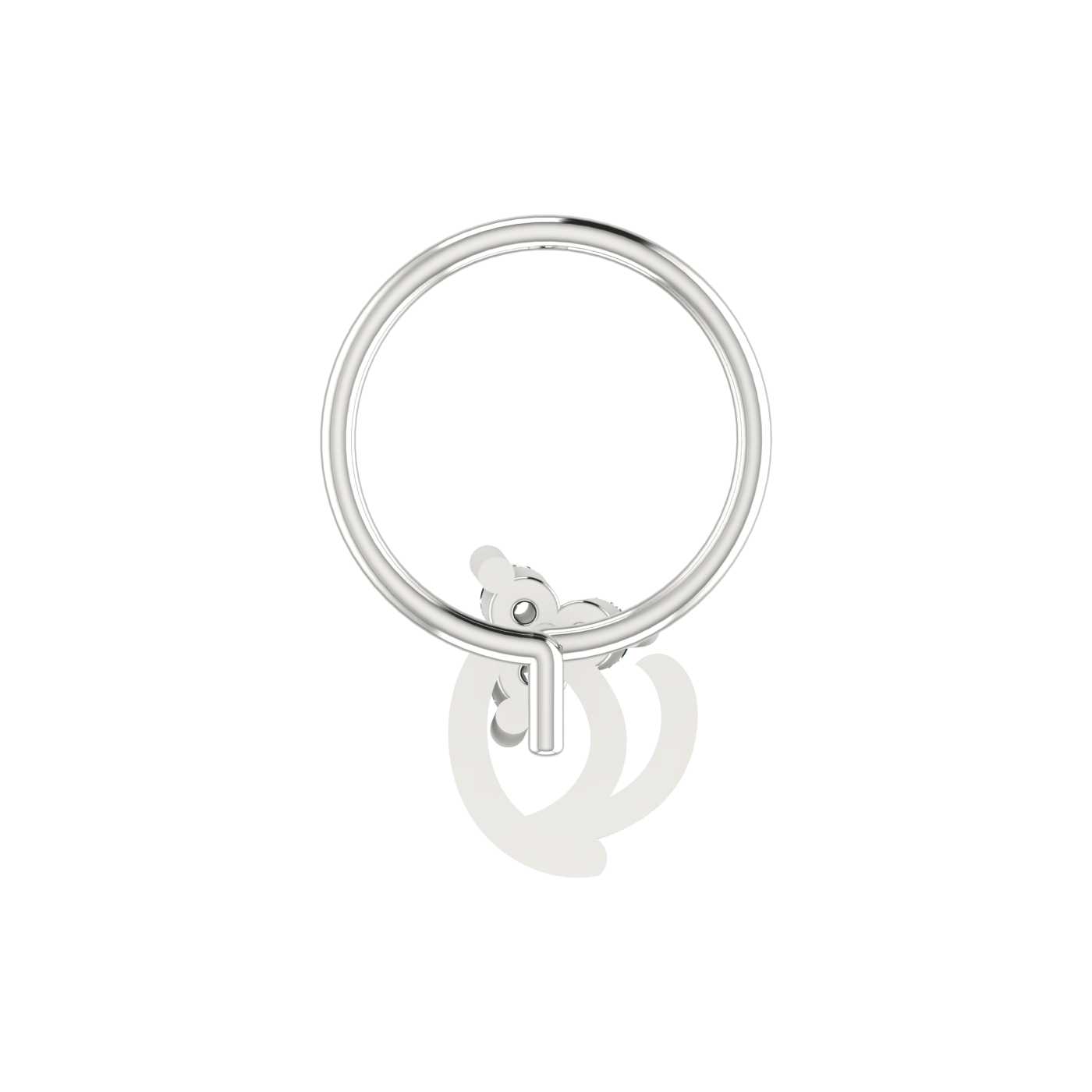 Elegant 0.037 Carat Lab Grown Diamond Cluster Nose Pin.