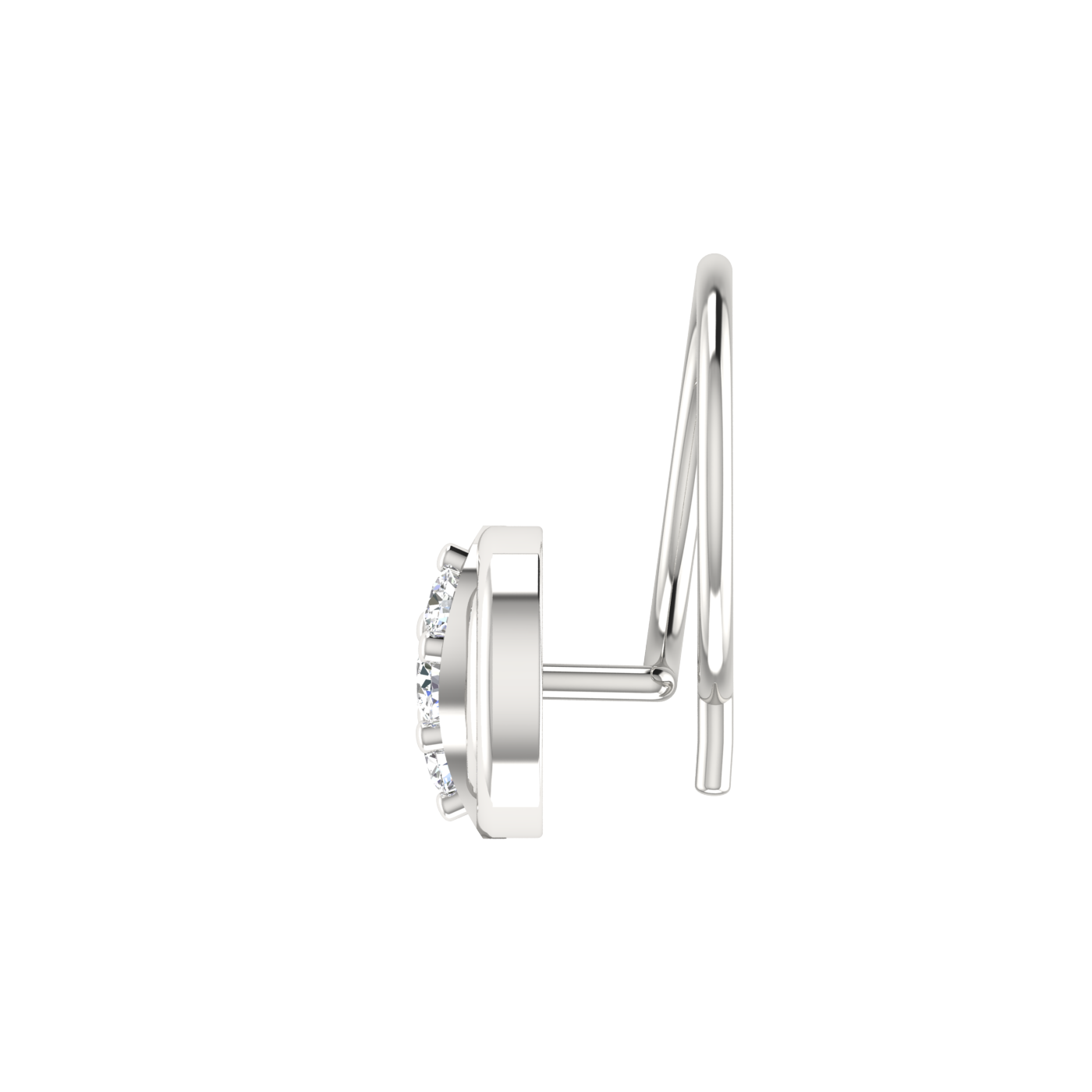 0.046 CT Lab Diamond Contemporary Nose Pin.