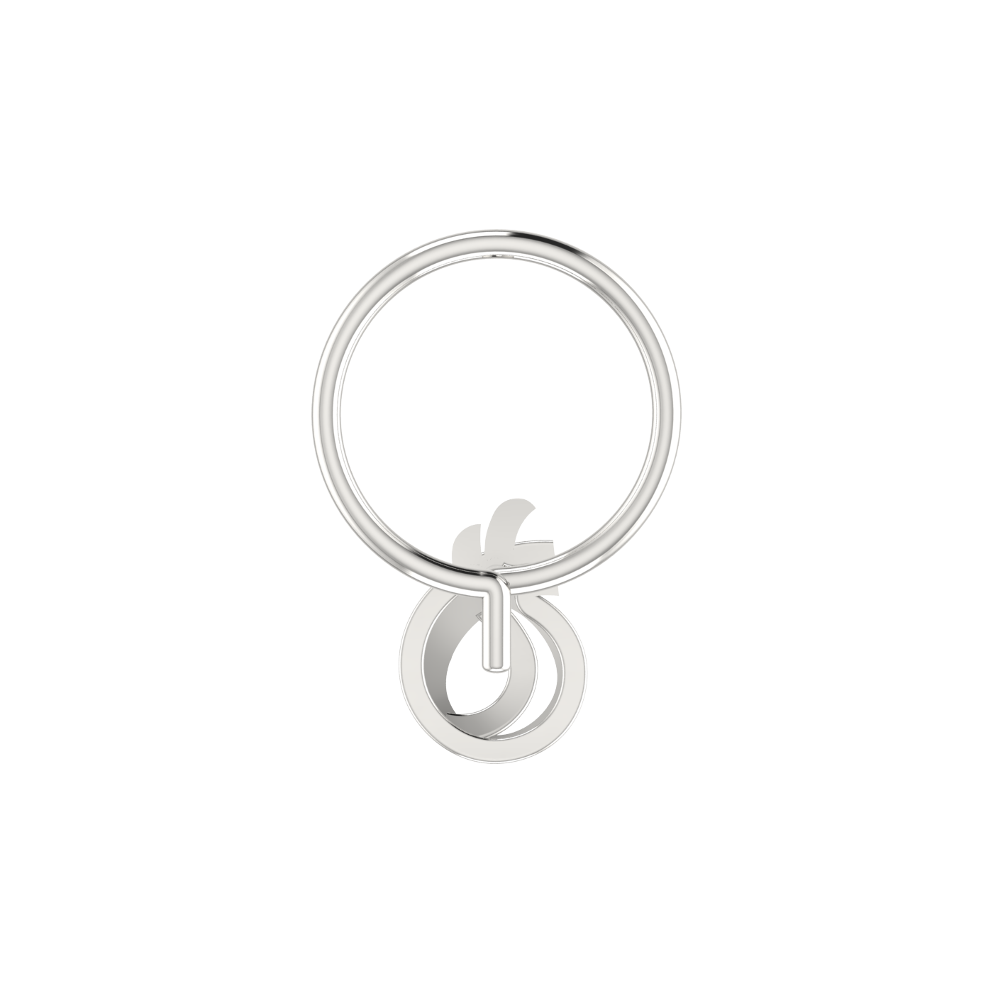 14K Gold Twisted Loop Design 0.023ct Natural Diamond Nose Pin