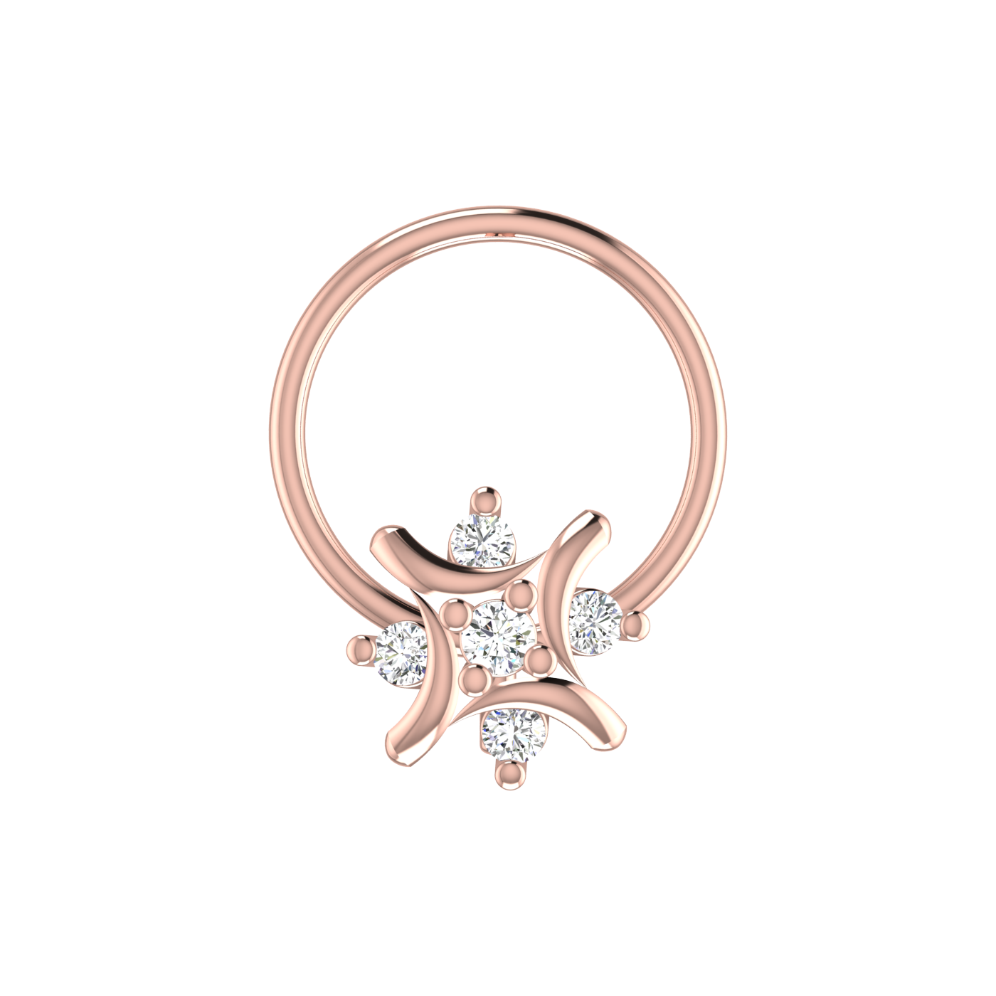 Elegant 0.055 Carat Lab Grown Diamond Classic Nose Pin.