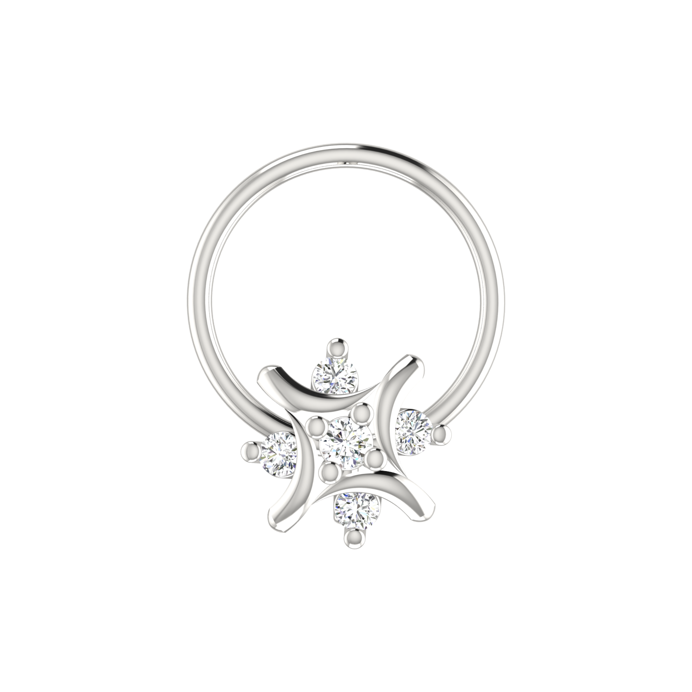 Elegant 0.055 Carat Lab Grown Diamond Classic Nose Pin.