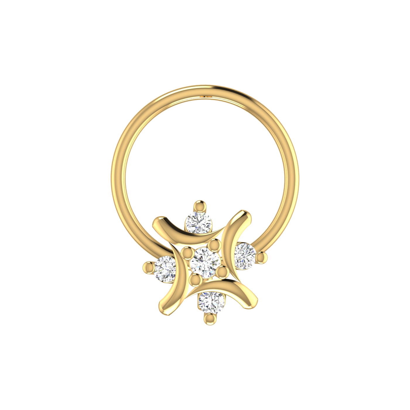 Elegant 0.055 Carat Lab Grown Diamond Classic Nose Pin.