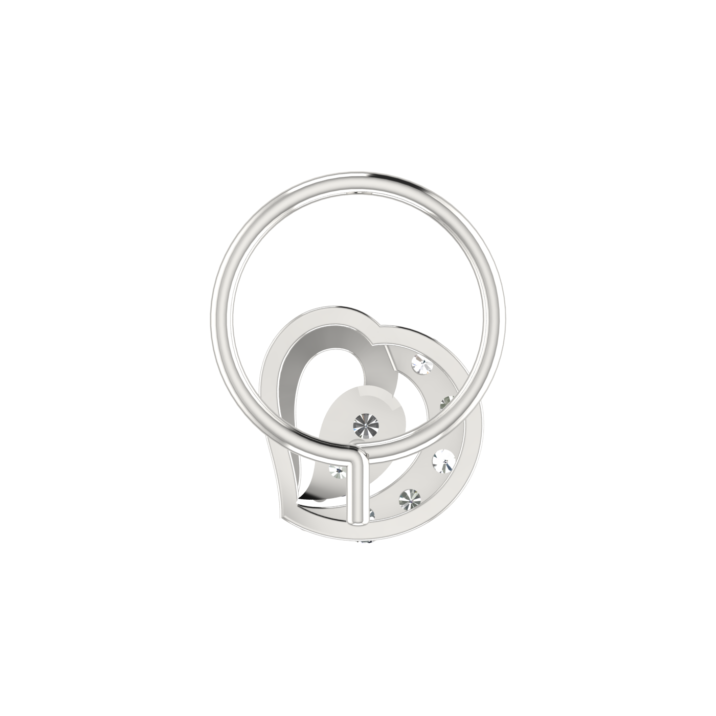 14K Gold Teardrop Curve Design 0.09ct Natural Diamond Nose Pin