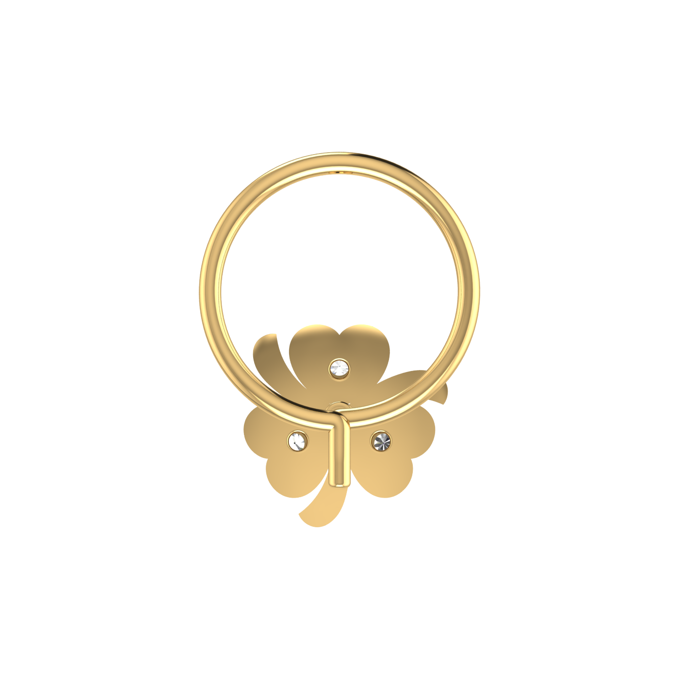 0.018 Carat Lab Grown Diamond Butterfly Nose Pin.