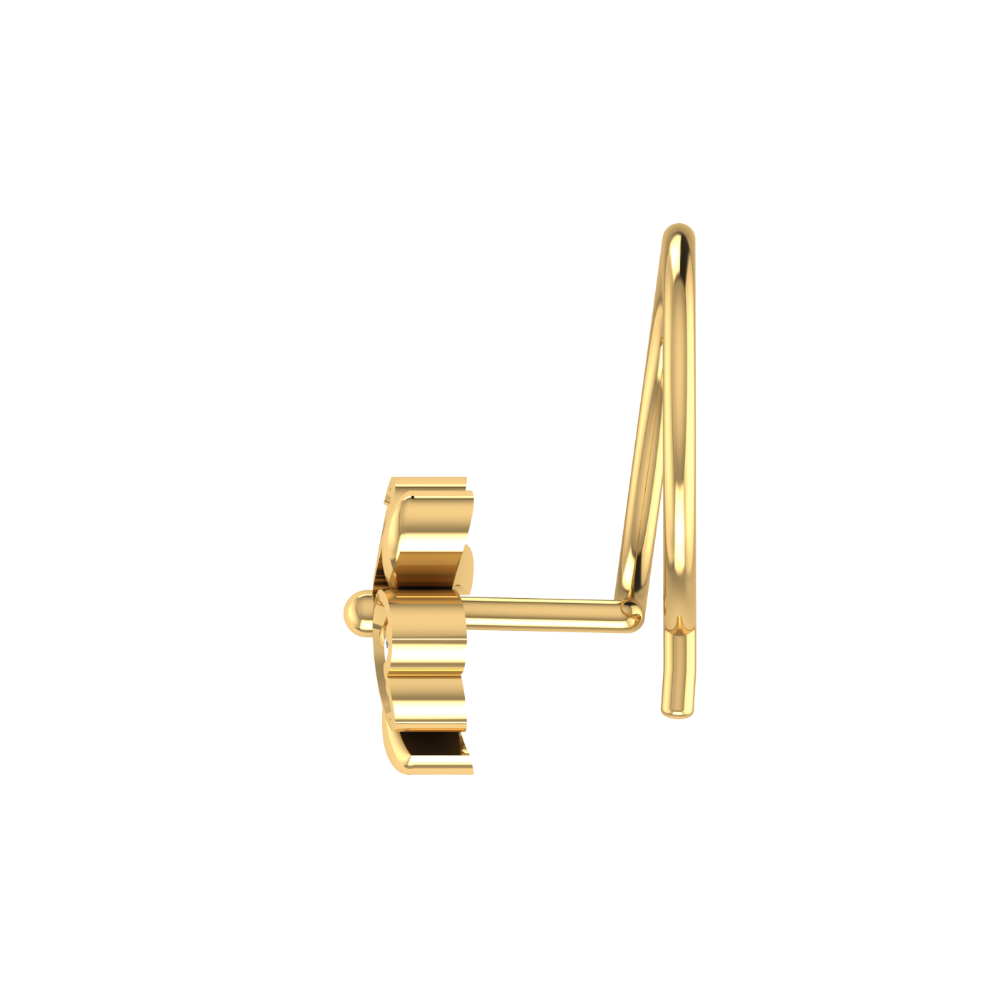 0.018 Carat Lab Grown Diamond Butterfly Nose Pin.