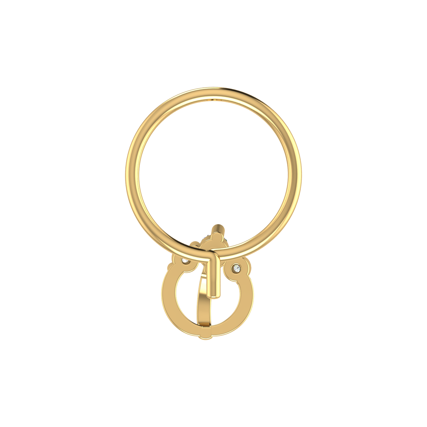 0.035 Carat Lab Grown Diamond Classic Nose Pin.