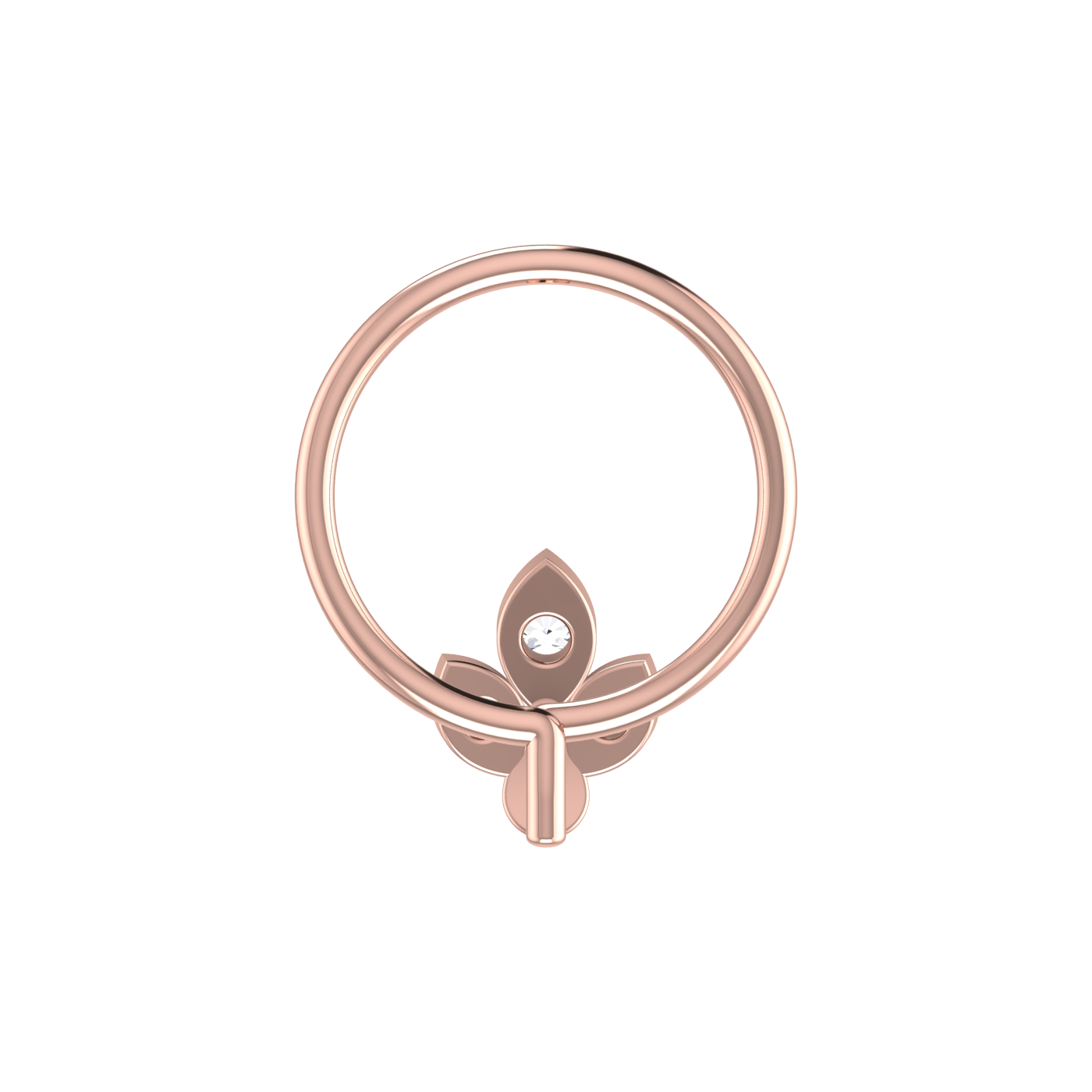 0.035 Carat Lab Grown Diamond Teardrop Nose Pin.
