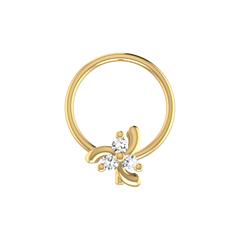 0.03 Carat Lab Grown Diamond Floral Nose Pin