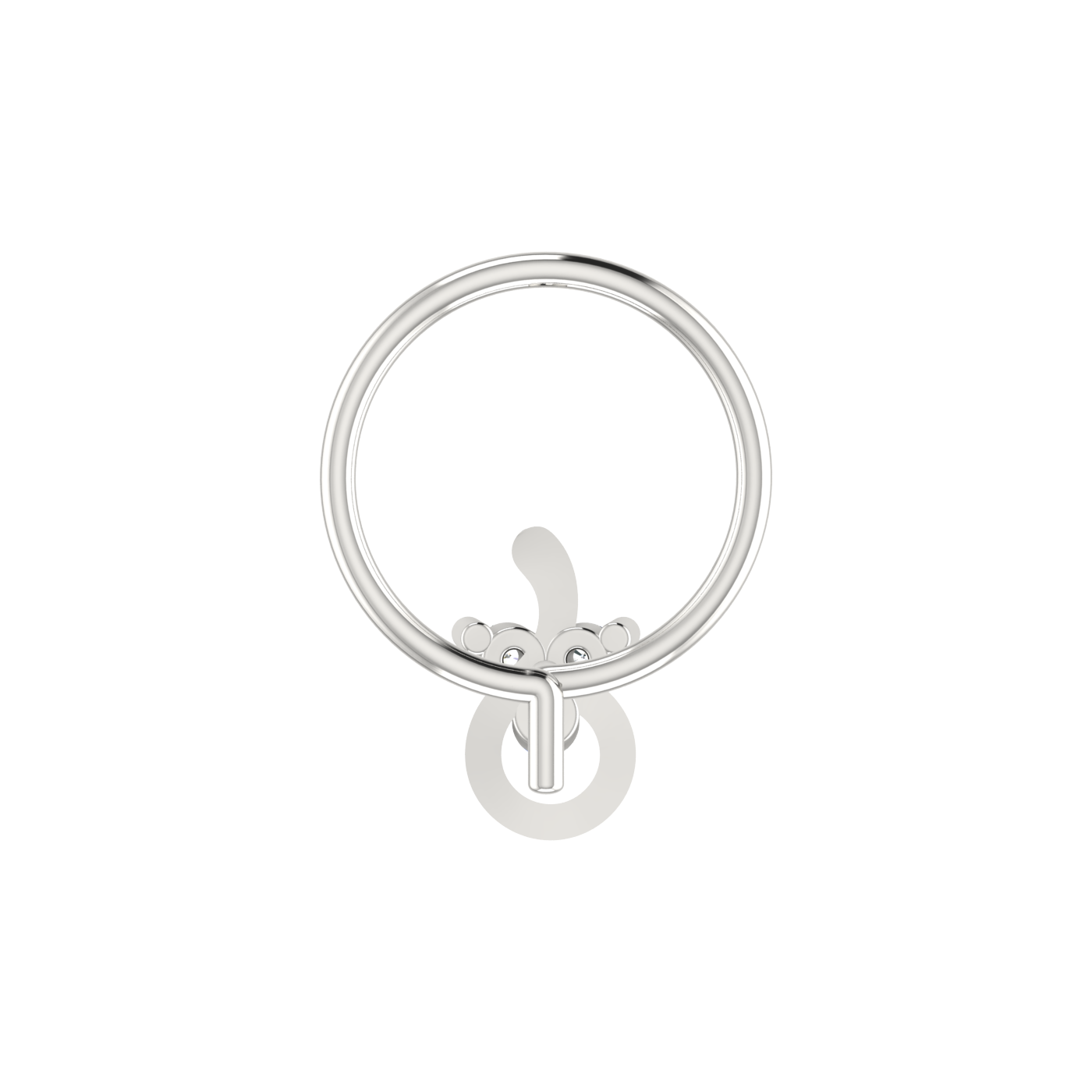 0.03 Carat Lab Grown Diamond Infinity Nose Pin.