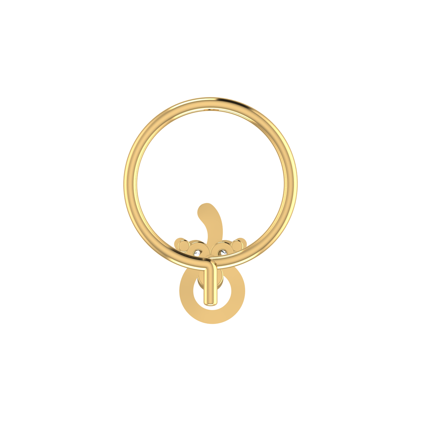 0.03 Carat Lab Grown Diamond Infinity Nose Pin.