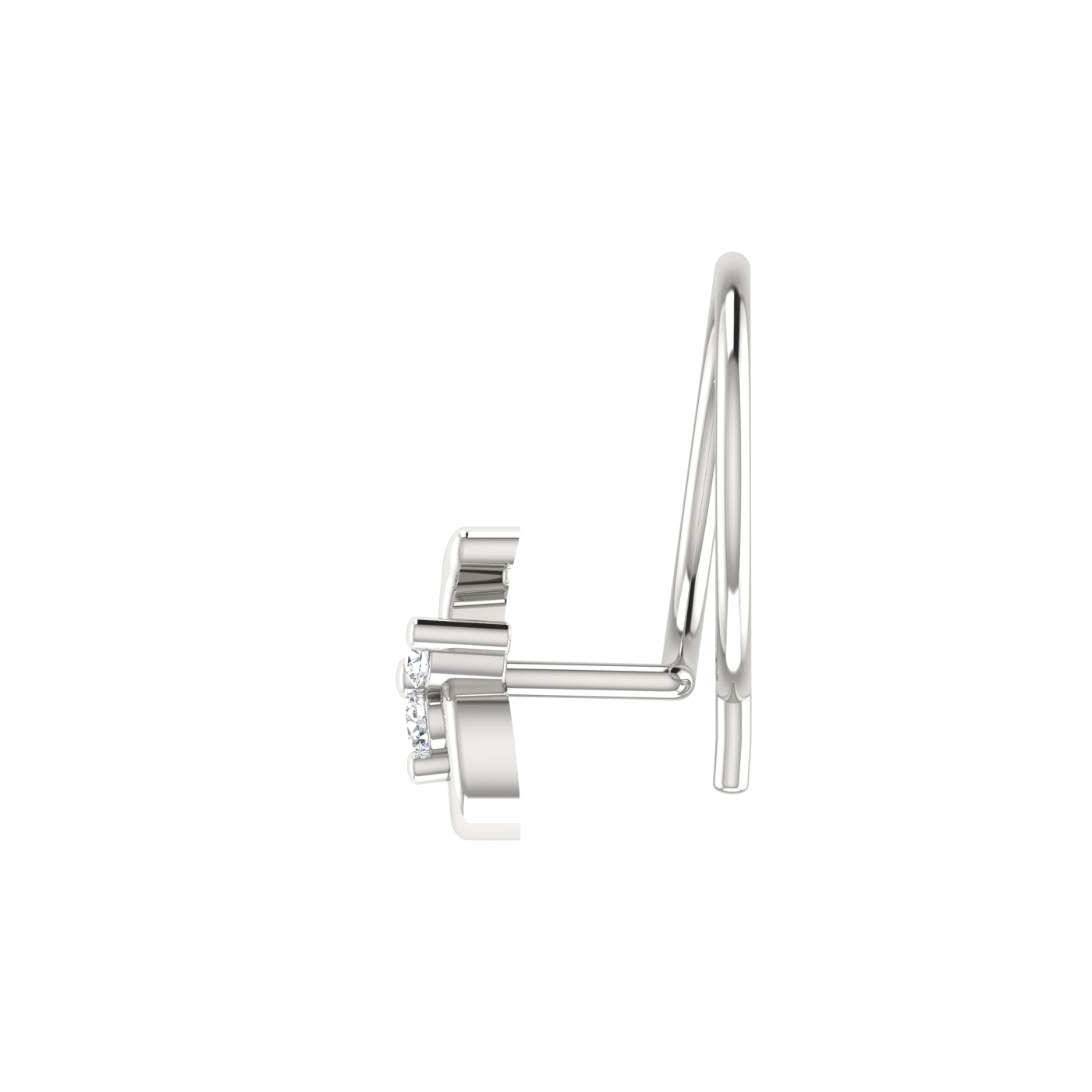 0.03 Carat Lab Grown Diamond Infinity Nose Pin.