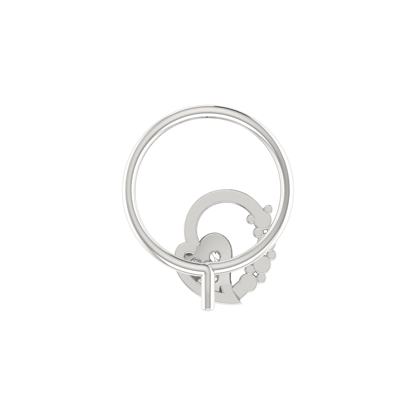 0.035 Carat Lab Grown Diamond Nose Pin.