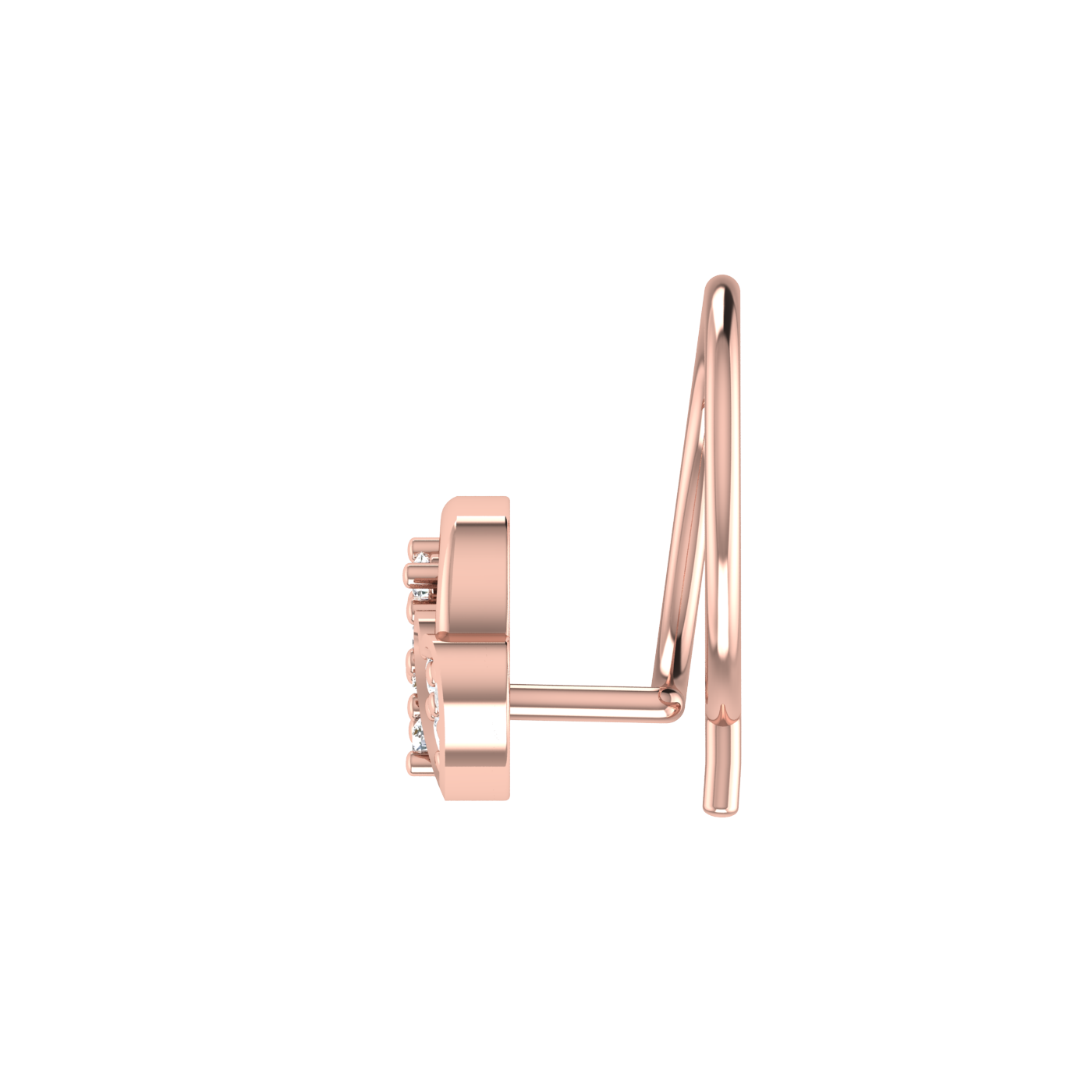 0.035 Carat Lab Grown Diamond Nose Pin.