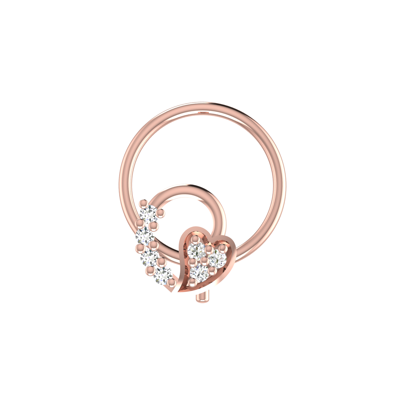 0.035 Carat Lab Grown Diamond Nose Pin.